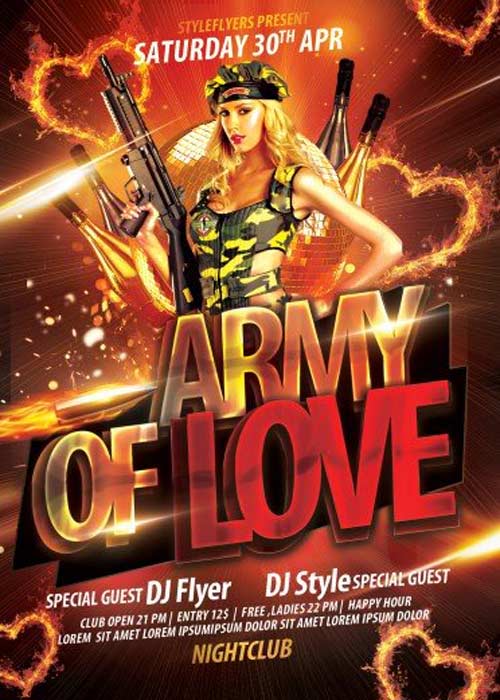 Army of Love PSD Flyer Template