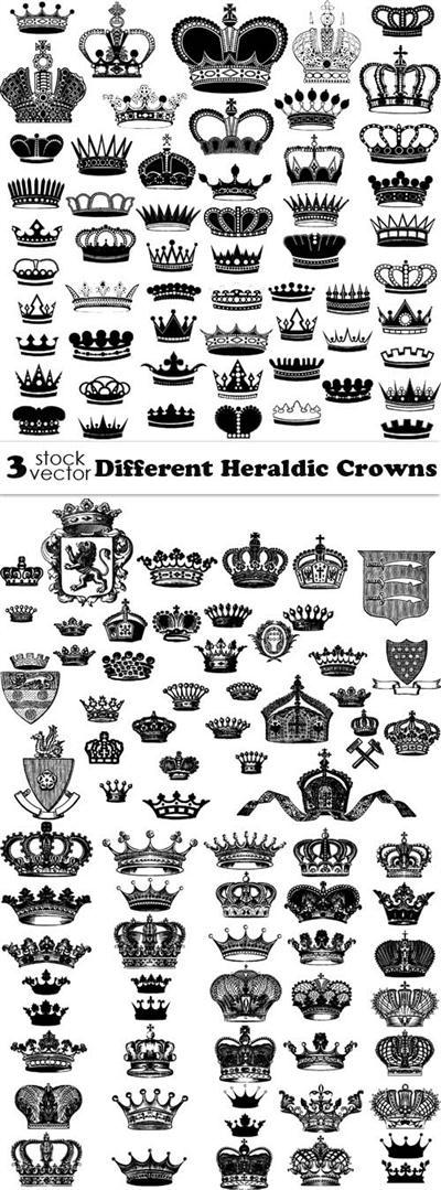 Vectors - Different Heraldic Crowns