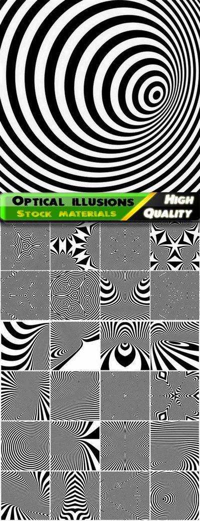 Creative abstract backgrounds with optical illusions - 25 Eps
