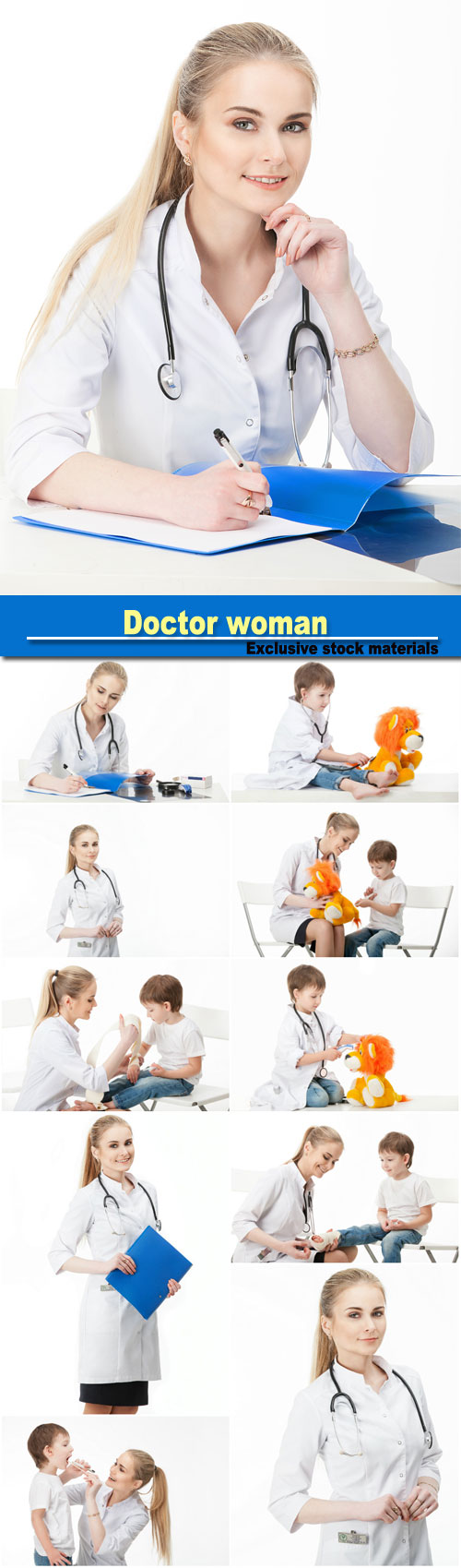Doctor woman and child patient