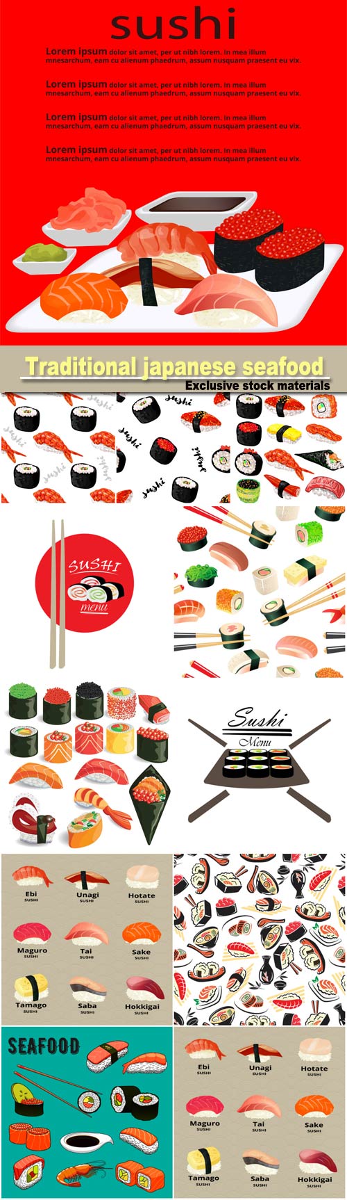 Traditional japanese seafood, sushi icon