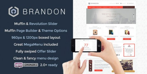 Download Nulled Brandon v1.8.8 - Responsive Multi-Purpose WordPress Theme product picture