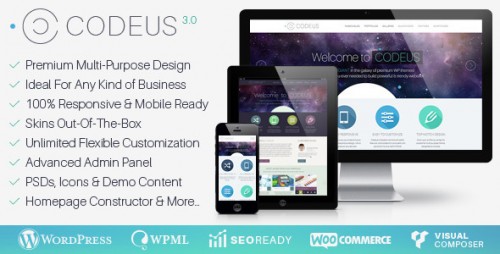 Nulled Codeus v3.3.2 - Multi-Purpose Responsive WordPress Theme Product visual