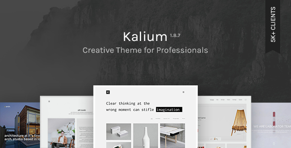 Kalium v1.8.9.1 - Creative Theme for Professionals