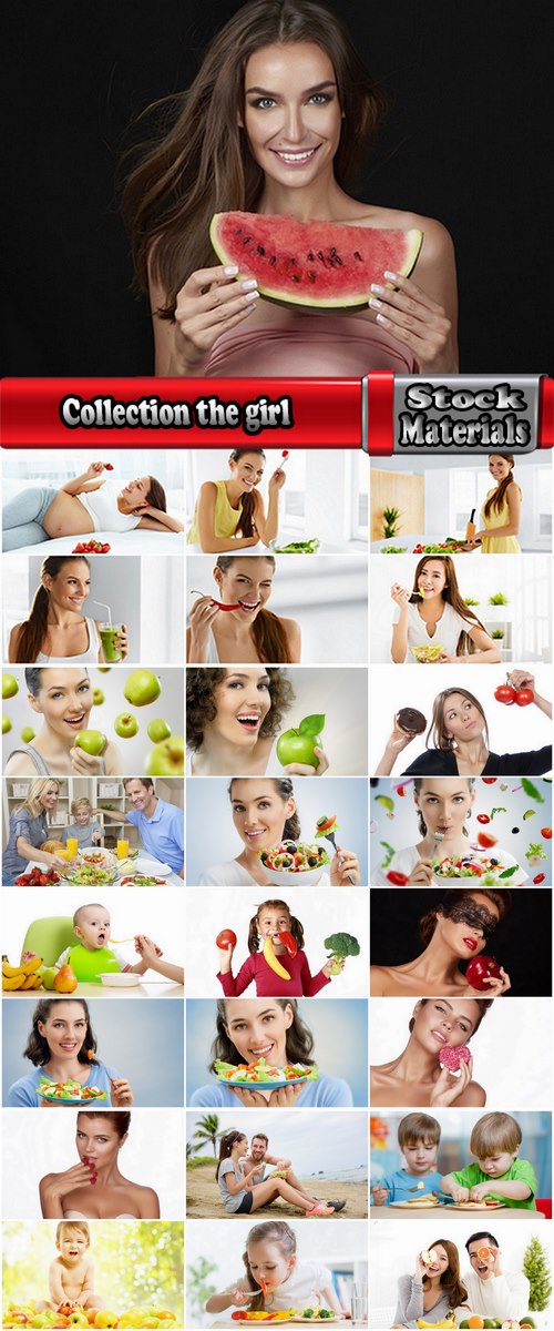 Collection the girl woman eating fruits vegetables healthy food diet 25 HQ Jpeg