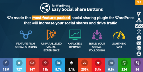 [GET] Nulled Easy Social Share Buttons for WordPress v3.6  