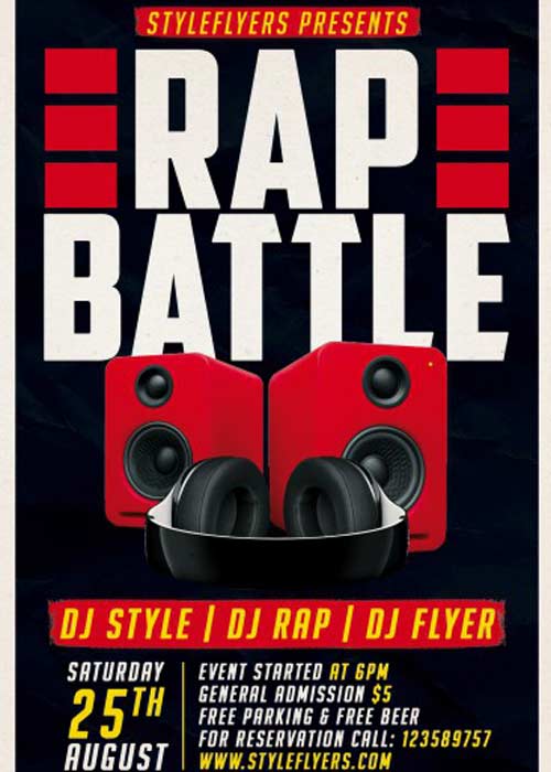 Rap Battle V01 PSD Flyer Template