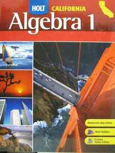 Holt California Algebra 1 160830