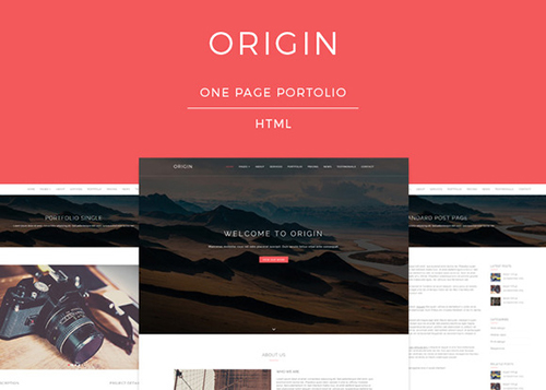 Origin - One Page Portfolio Template - CM 507633