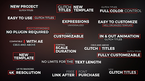 Glitch Titles - Project for After Effects (Videohive)