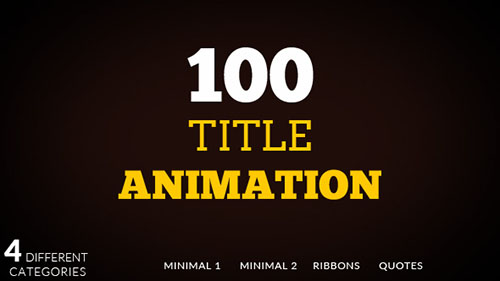 100 Title animation - Project for After Effects (Videohive)