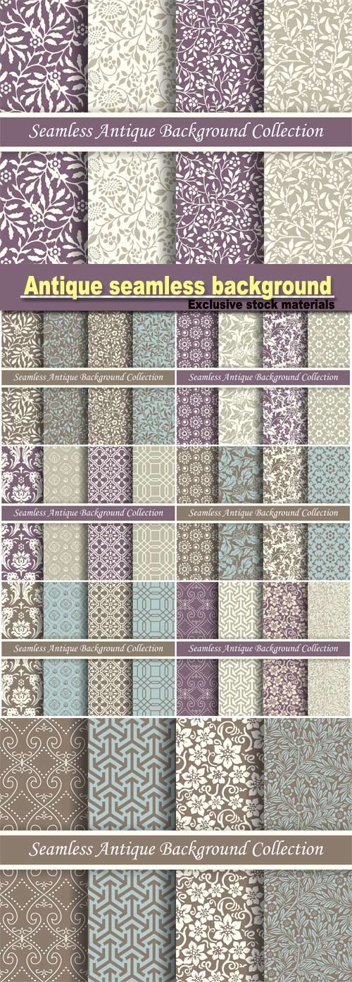 Antique seamless background collection