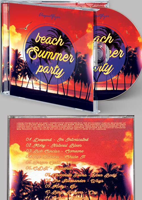Summer Beach CD Cover PSD Template