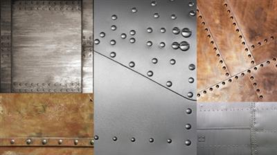 Metal Siding With Rivets Textures HQ