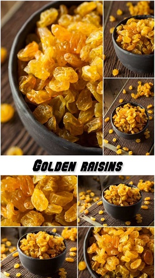 Organic dried golden raisins