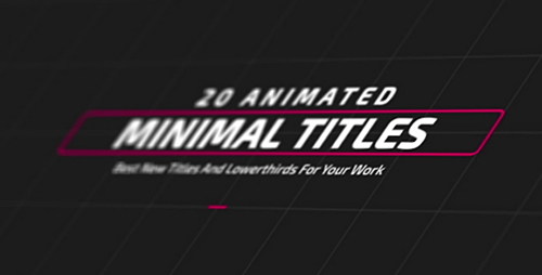 Minimal TItles and Lowerthirds - Project for After Effects (Videohive)